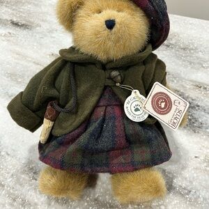 Boyds Bears Plaid Dress Teddy Bear